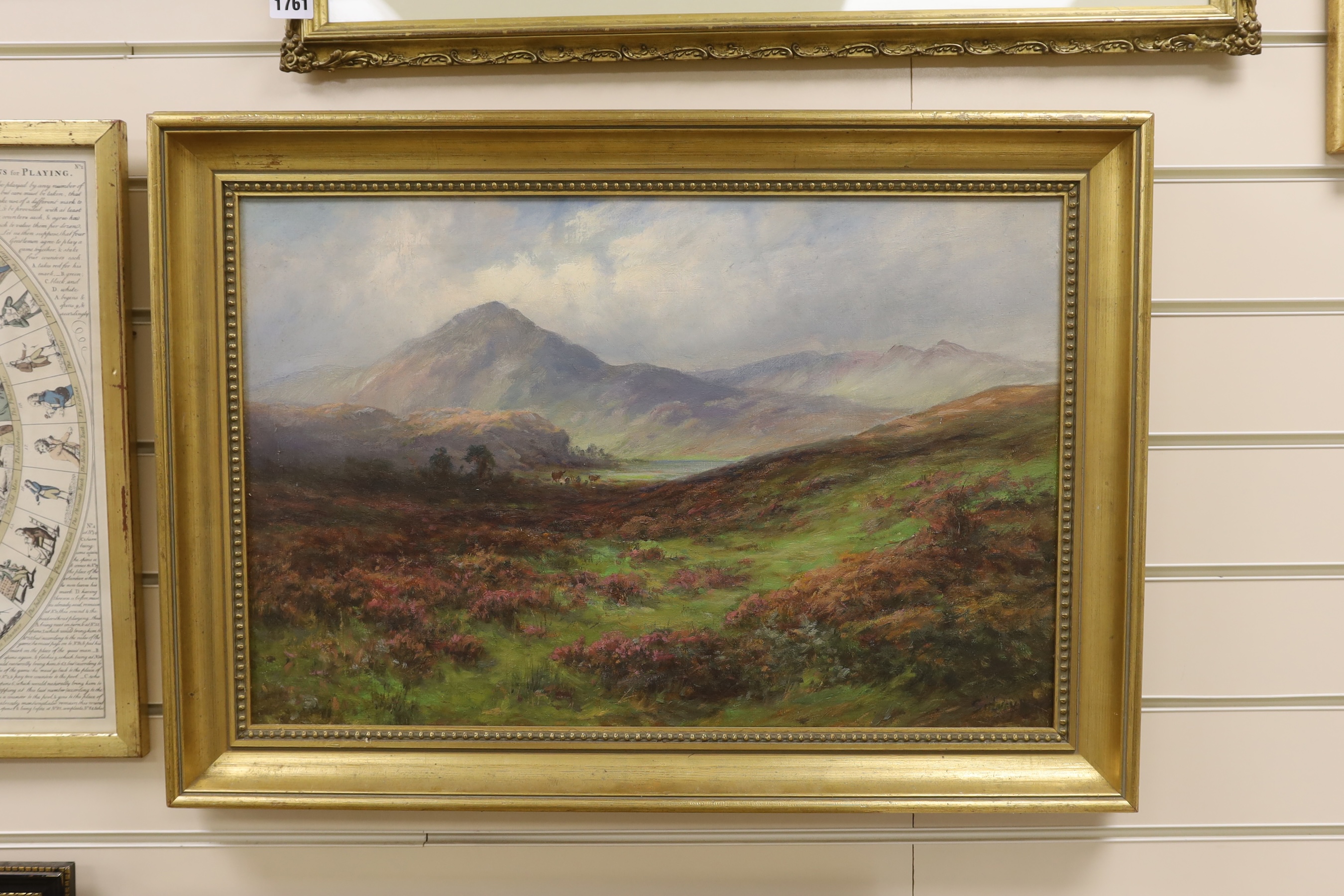 Sidney Watts, oil on canvas, Moorland scene, signed, 39 x 60cm